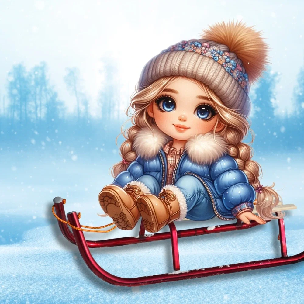 Snow Bunny CutiePie 2026 12 Month Calendar Jan-Dec